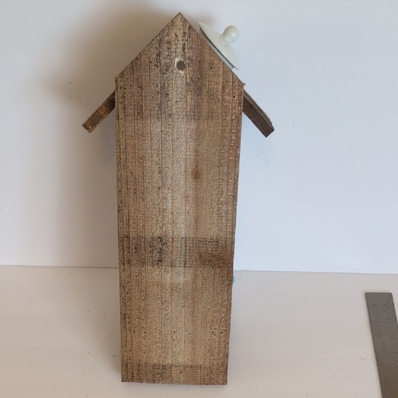 Rustic Wooden Teapot and Cup Handmade Bird Feeder Ladies Tea Time - Picture 6 of 16